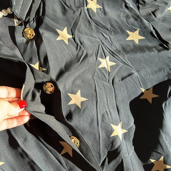 Vintage Saks Fifth Avenue Peter Nygard American Stars Bomber Jacket Size 13 Navy - Picture 4 of 8